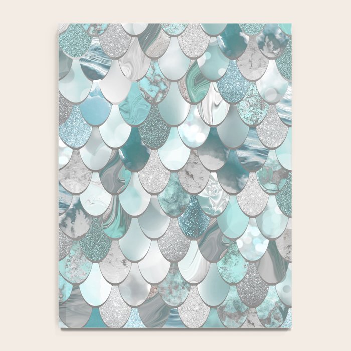 Mermaid Aqua and Grey Notebook Gallery Image 4
