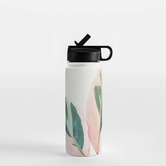 Pink Leaves I Water Bottle Gallery Image 1