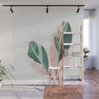 Pink Leaves I Wall Mural Gallery Image 1