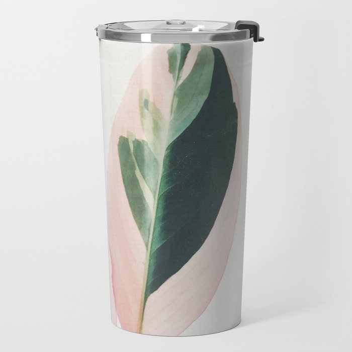 Pink Leaves I Travel Mug Gallery Image 2