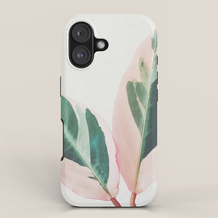 Pink Leaves I iPhone Case Gallery Image 1