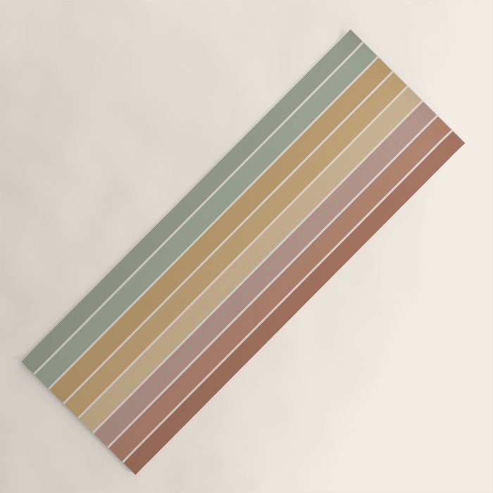 Gradient Arch XXVII Earthy Mid Century Modern Rainbow Yoga Mat Gallery Image 1