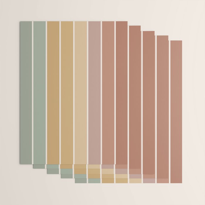 Gradient Arch XXVII Earthy Mid Century Modern Rainbow Wrapping Paper Gallery Image 3