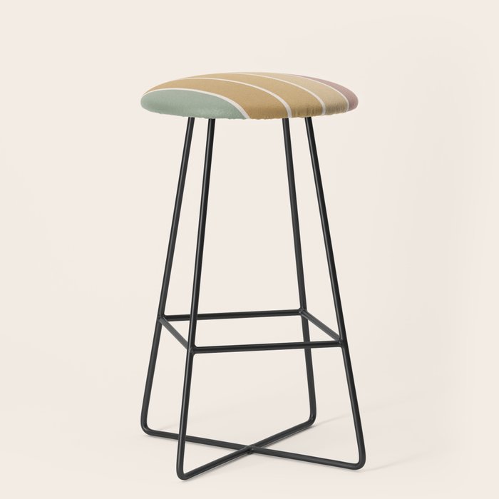 Gradient Arch XXVII Earthy Mid Century Modern Rainbow Stool Gallery Image 1