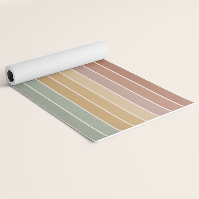 Gradient Arch XXVII Earthy Mid Century Modern Rainbow Yoga Mat Gallery Image 2