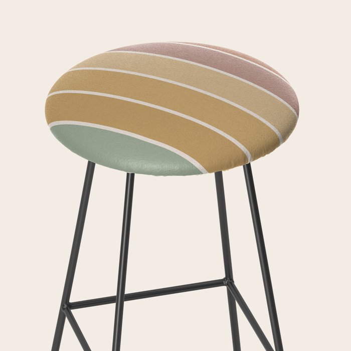 Gradient Arch XXVII Earthy Mid Century Modern Rainbow Stool Gallery Image 2