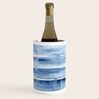 Blue Lines | Watercolor Painting Wine Chiller Gallery Image 1
