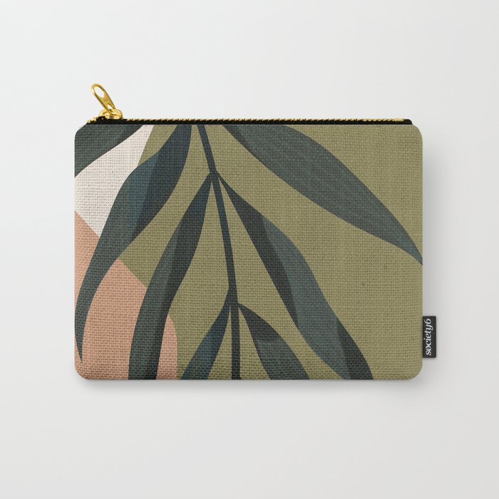 Tropical Leaf- Abstract Art Carry All Pouch Gallery Image 1