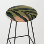 Tropical Leaf- Abstract Art Stool Gallery Image 2