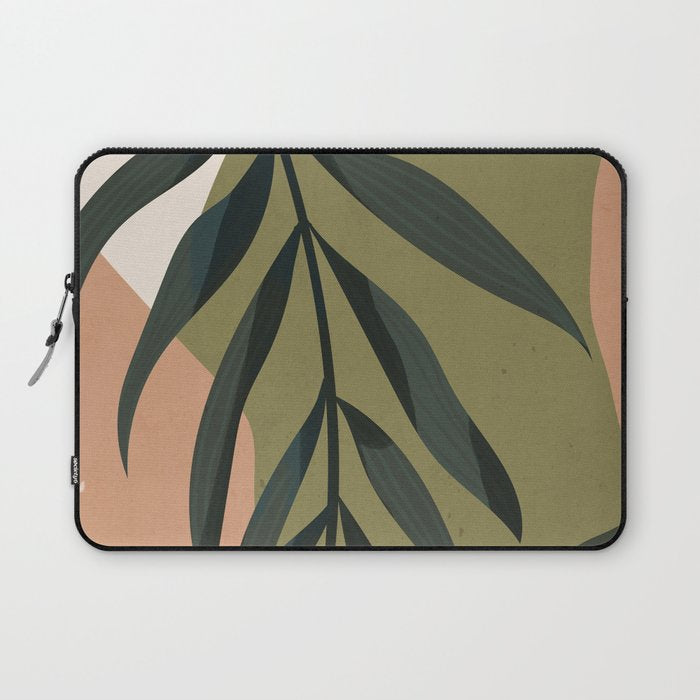Tropical Leaf- Abstract Art Laptop Sleeve Gallery Image 1