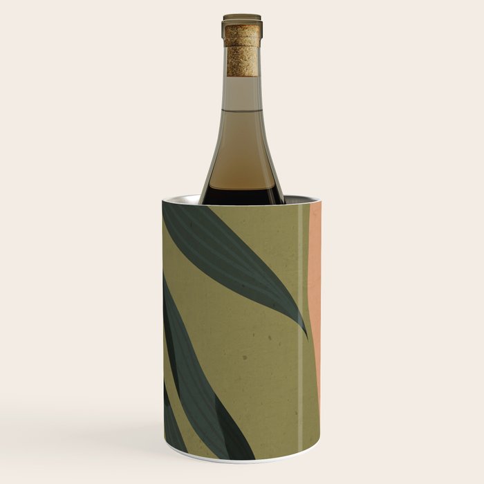 Tropical Leaf- Abstract Art Wine Chiller Gallery Image 3
