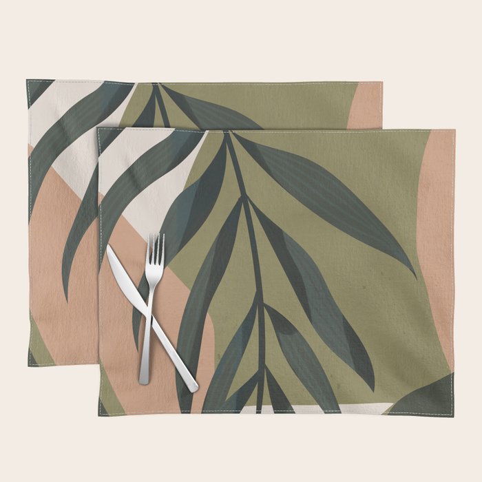 Tropical Leaf- Abstract Art Placemat Gallery Image 1
