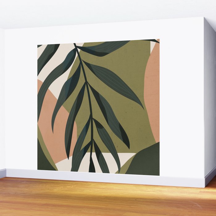 Tropical Leaf- Abstract Art Wall Mural Gallery Image 2