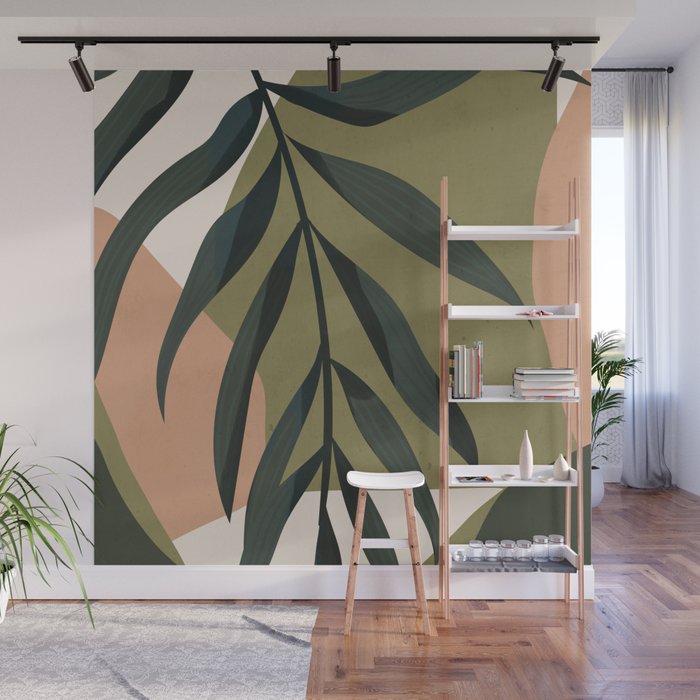 Tropical Leaf- Abstract Art Wall Mural Gallery Image 1