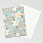 Ditsy Marker Florals - Turquoise Stationery Card Gallery Image 2