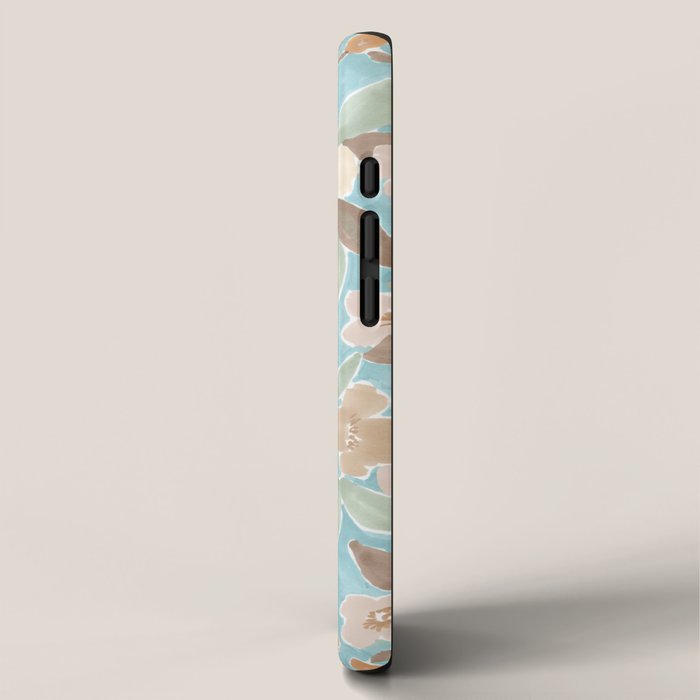 Ditsy Marker Florals - Turquoise iPhone Case Gallery Image 2