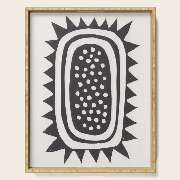 Sunflower / Lino Print Serving Tray Gallery Image 1