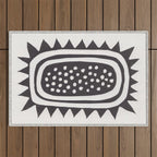 Sunflower / Lino Print Outdoor Rug Gallery Image 1