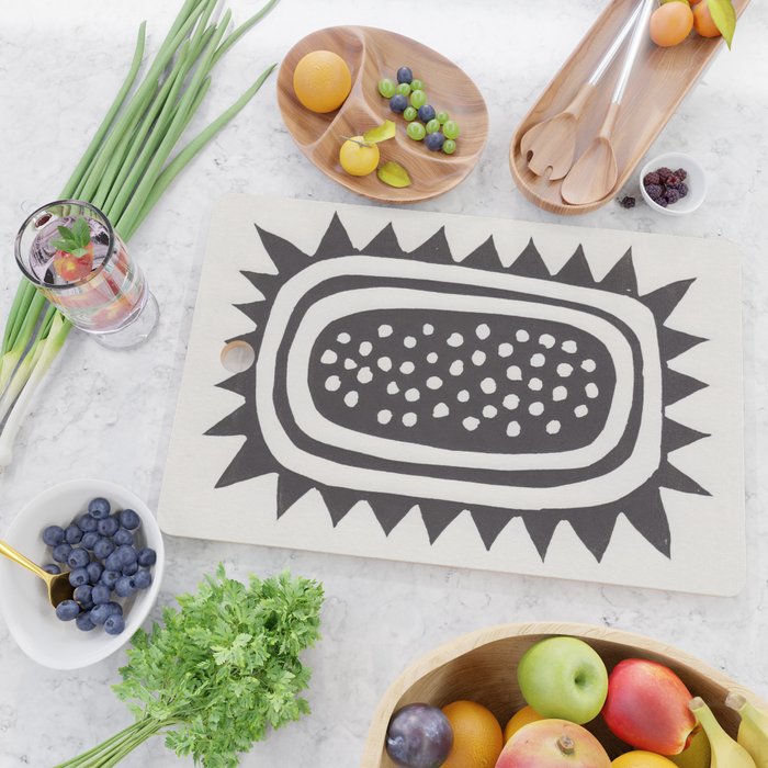 Sunflower / Lino Print Cutting Board Gallery Image 2