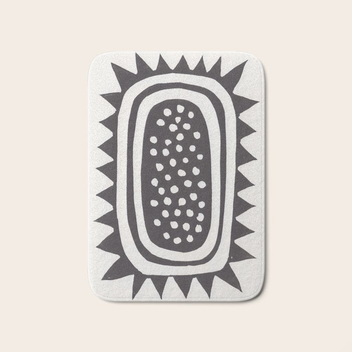 Sunflower / Lino Print Bath Mat Gallery Image 1