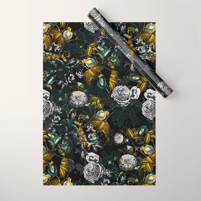 EXOTIC GARDEN - NIGHT Wrapping Paper Gallery Image 1