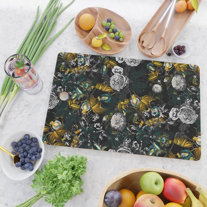 EXOTIC GARDEN - NIGHT Cutting Board Gallery Image 2