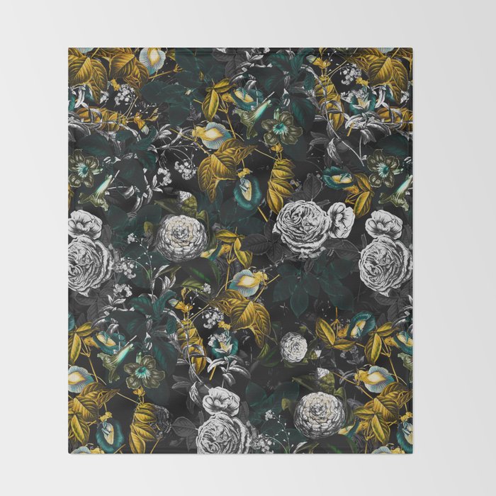 EXOTIC GARDEN - NIGHT Throw Blanket Gallery Image 2