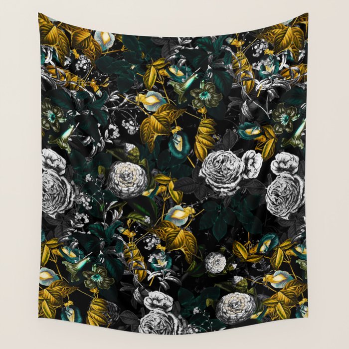 EXOTIC GARDEN - NIGHT Wall Tapestry Gallery Image 4