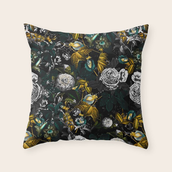 EXOTIC GARDEN - NIGHT Throw Pillow Gallery Image 6