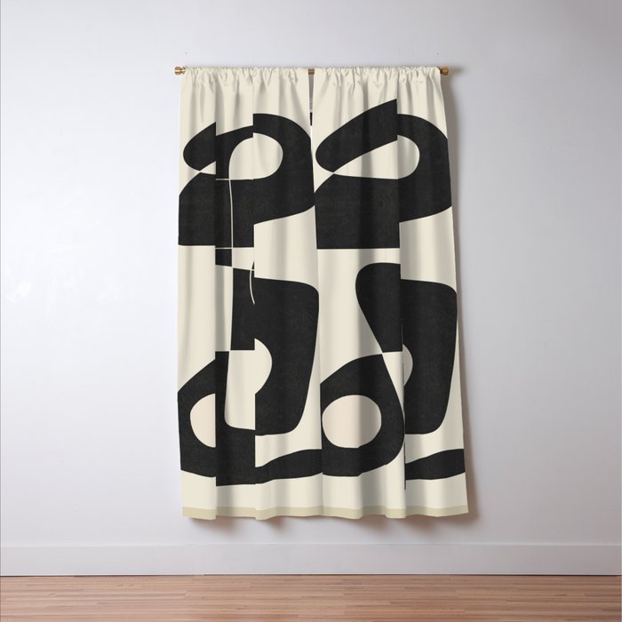 Minimal Abstract Noir Window Curtain Gallery Image 3