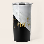 Get Naked, Bathroom Art, Meme, Black and White Marble Travel Mug Gallery Image 1