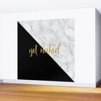 Get Naked, Bathroom Art, Meme, Black and White Marble Wall Mural Gallery Image 2