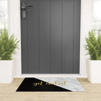 Get Naked, Bathroom Art, Meme, Black and White Marble Welcome Mat Gallery Image 3