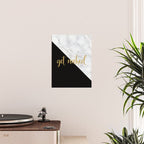 Get Naked, Bathroom Art, Meme, Black and White Marble Poster Gallery Image 2