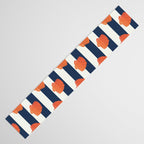 Orange clamshell and navy stripes Table Runner Gallery Image 3