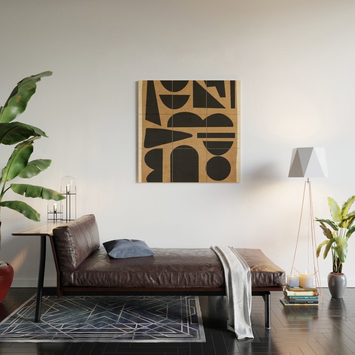 Abstract Shapes 59/3 Wood Wall Art Gallery Image 2