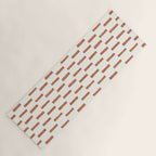 block print dash - terra cotta Yoga Mat Gallery Image 1