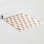 block print dash - terra cotta Yoga Mat Gallery Image 2