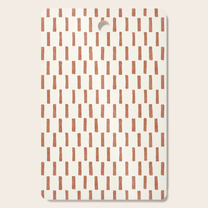 block print dash - terra cotta Cutting Board Gallery Image 1