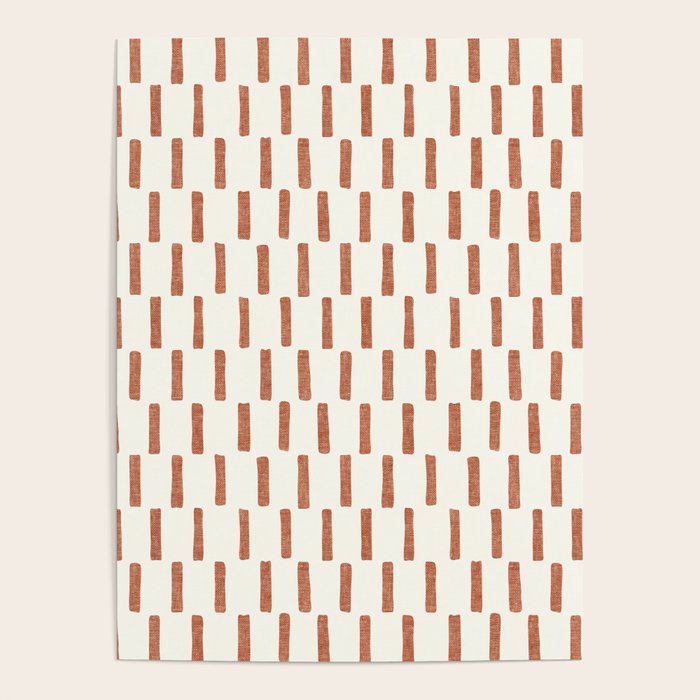 block print dash - terra cotta Poster Gallery Image 4