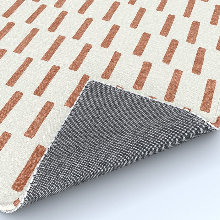 block print dash - terra cotta Rug Gallery Image 4