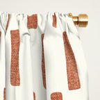 block print dash - terra cotta Window Curtain Gallery Image 2