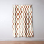 block print dash - terra cotta Window Curtain Gallery Image 3