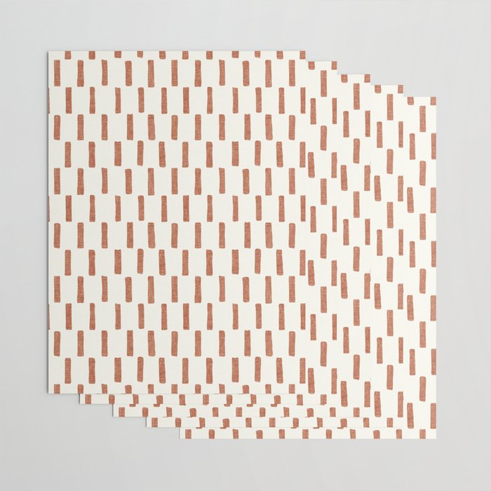 block print dash - terra cotta Wrapping Paper Gallery Image 3
