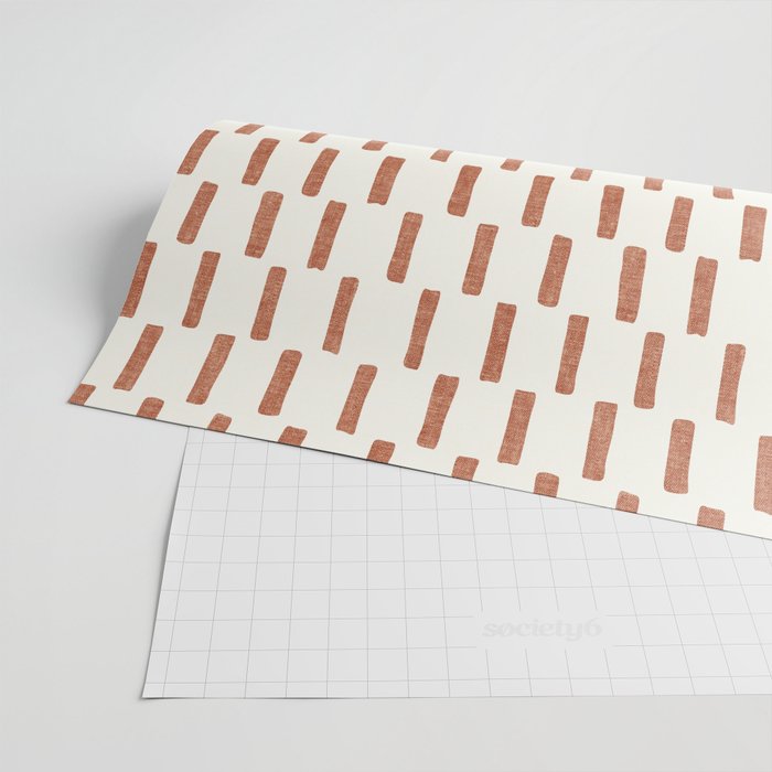 block print dash - terra cotta Wrapping Paper Gallery Image 2