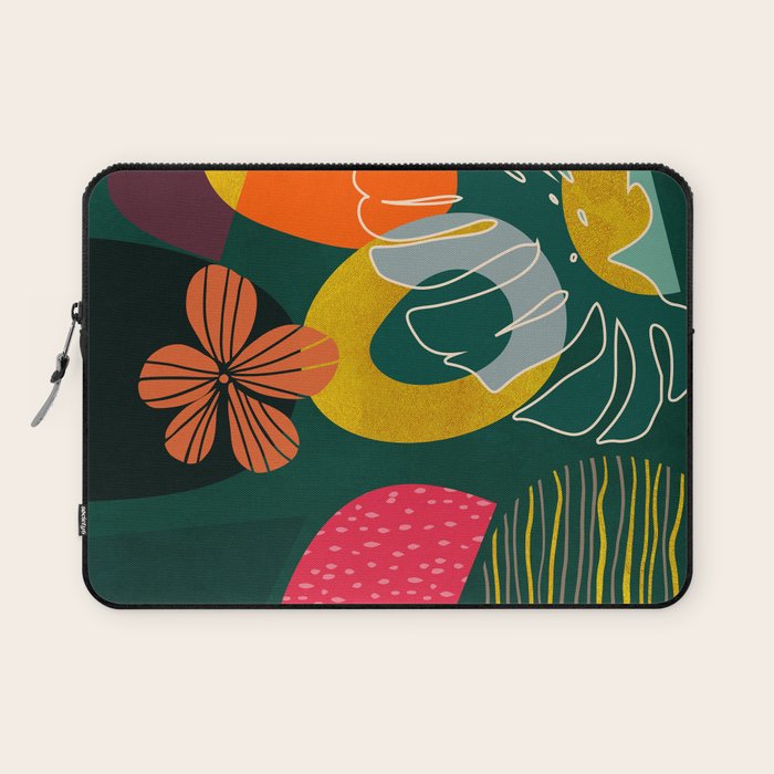 mid century shapes garden party 3 Laptop Sleeve Gallery Image 1
