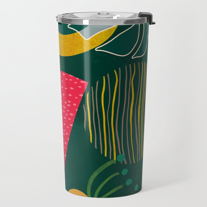 mid century shapes garden party 3 Travel Mug Gallery Image 2