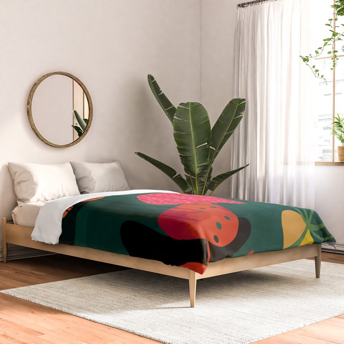 mid century shapes garden party 3 Comforter Gallery Image 2