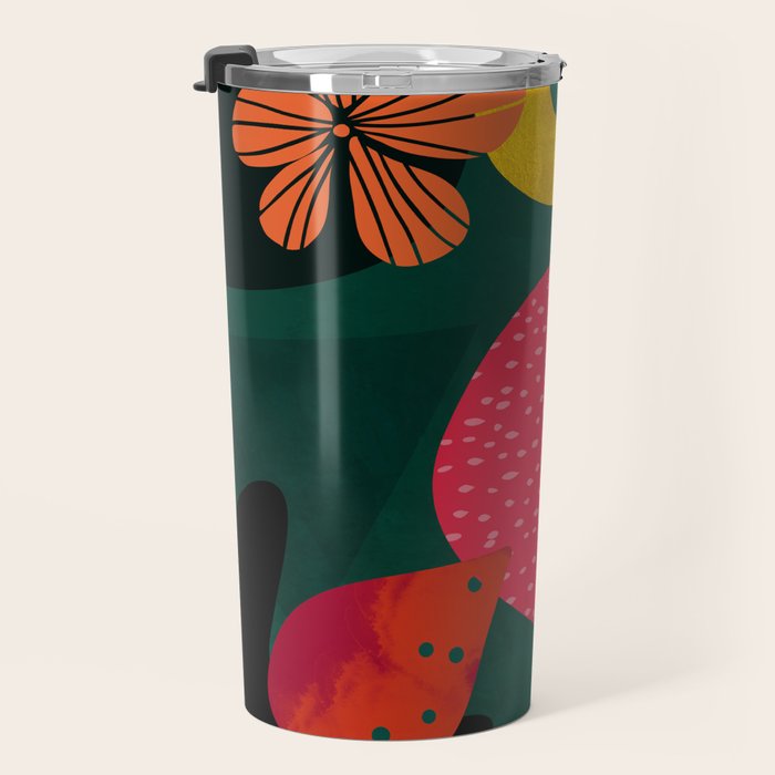 mid century shapes garden party 3 Travel Mug Gallery Image 3