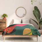 mid century shapes garden party 3 Comforter Gallery Image 3